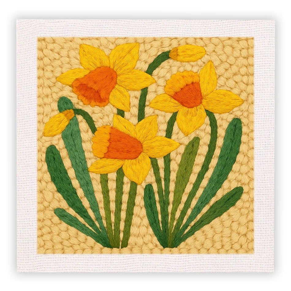 DIY Punch Needle Embroidery Kit for Beginners DIY Embroidery Starter Kits with Floral Fabric Cross Stitch Set for Adults