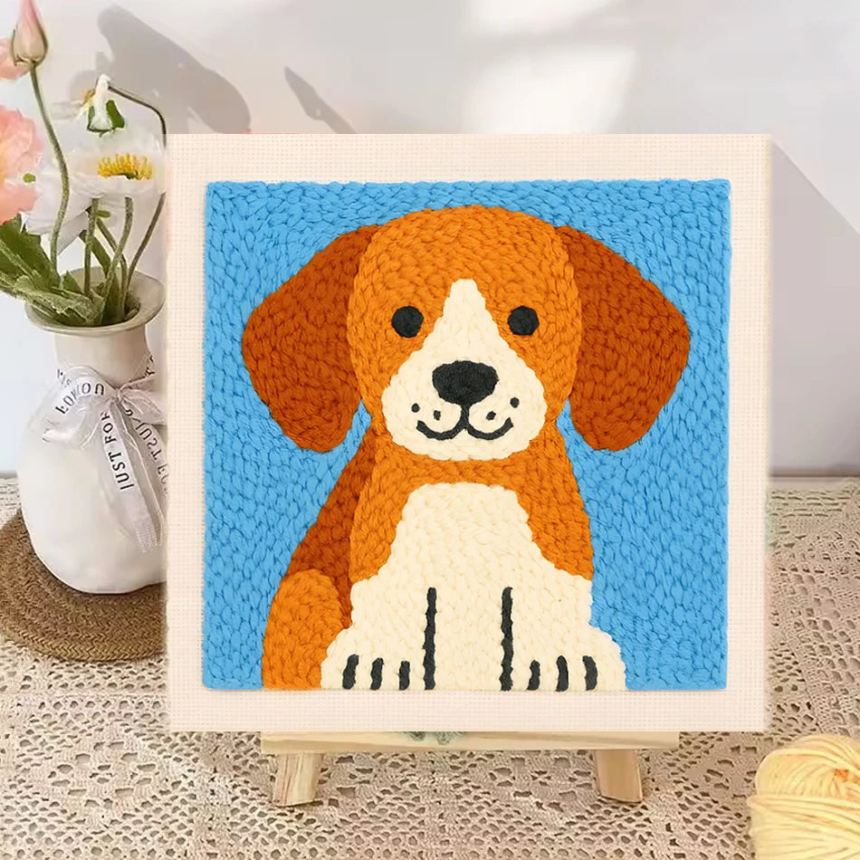 DIY Punch Needle Embroidery Kit for Beginners DIY Embroidery Starter Kits with Floral Fabric Cross Stitch Set for Adults